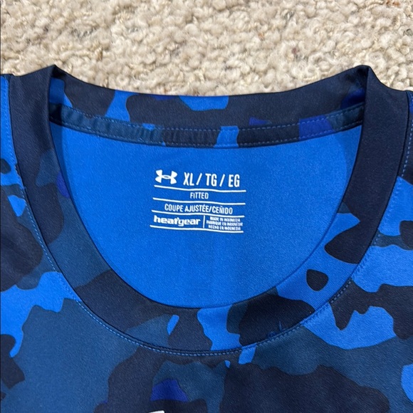 Under Armour Blue Athletic Tank Top Heat Gear - Picture 2 of 3
